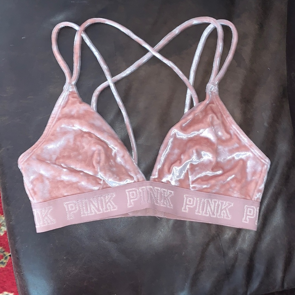 pink velvet VS PINK bralette